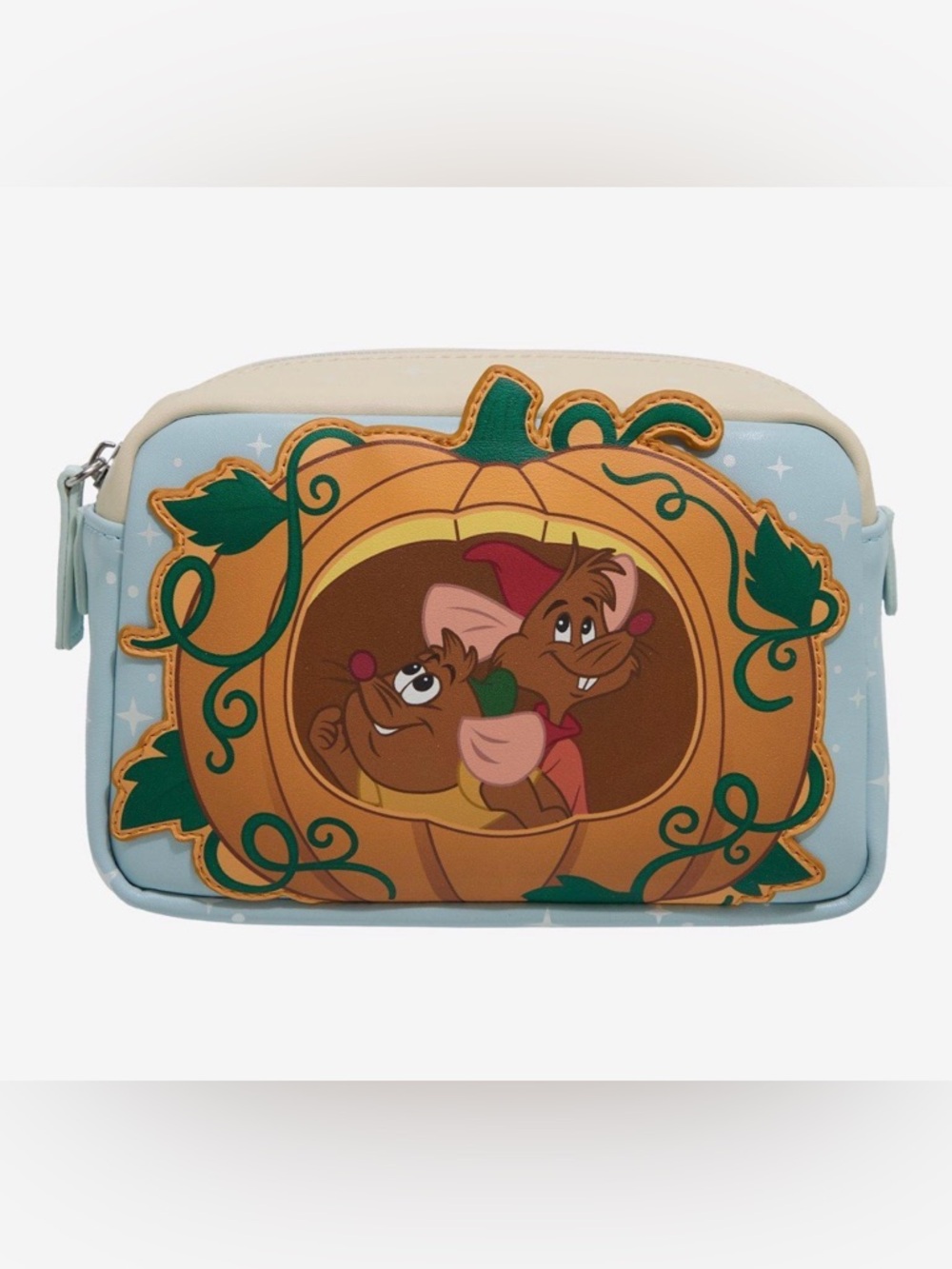 Loungefly Disney Cinderella Jaq & Gus
Pumpkin Cosmetic Bag